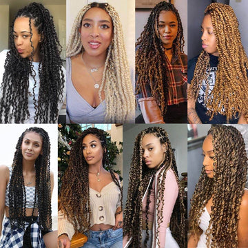 Xtrend 24“30” Passion Twist Hair Water Wave Crochet Braids Hair Synthetic Long Bohemian Locs Hair